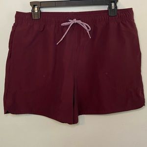 Allbirds Natural Run Shorts Aubergine - Size Medium